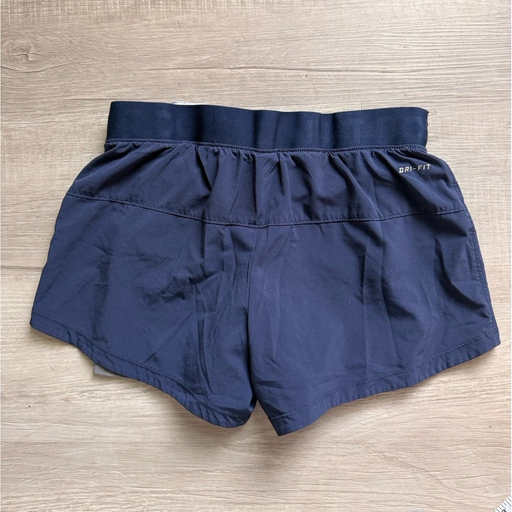 Navy blue gray women's Nike running spandex shorts small - Picture 5 of 7